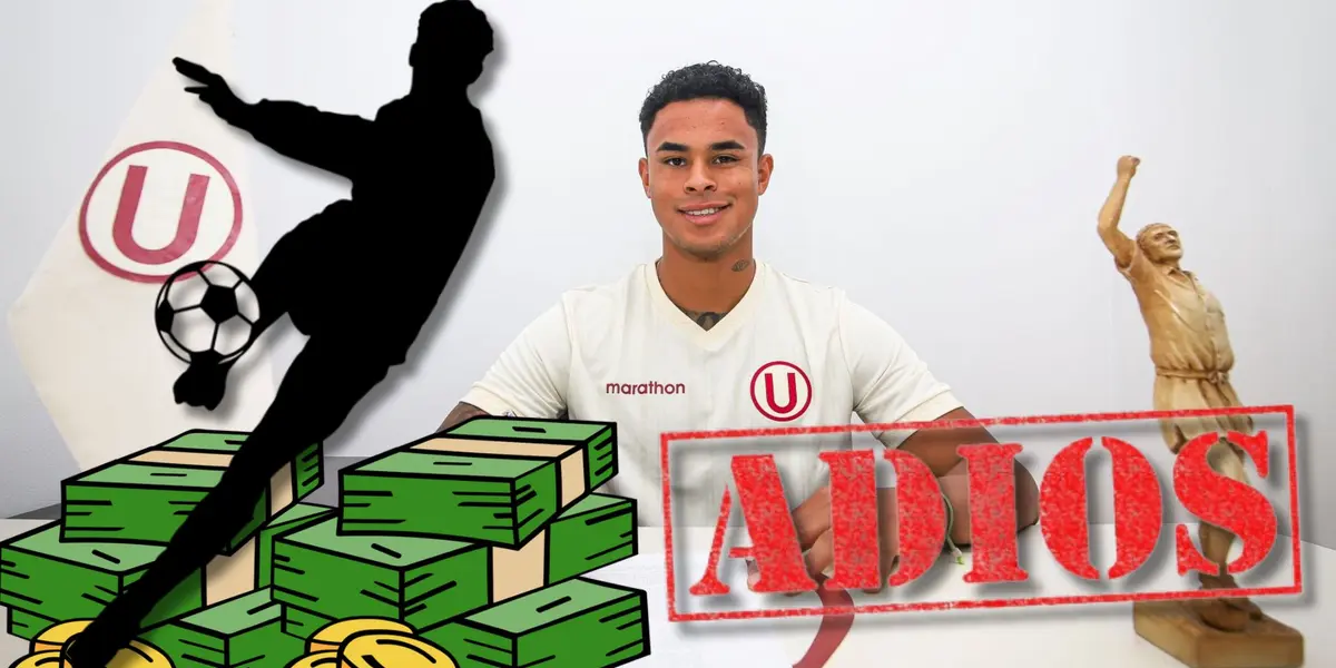 Christopher Olivares firmando contrato con Universitario de Deportes