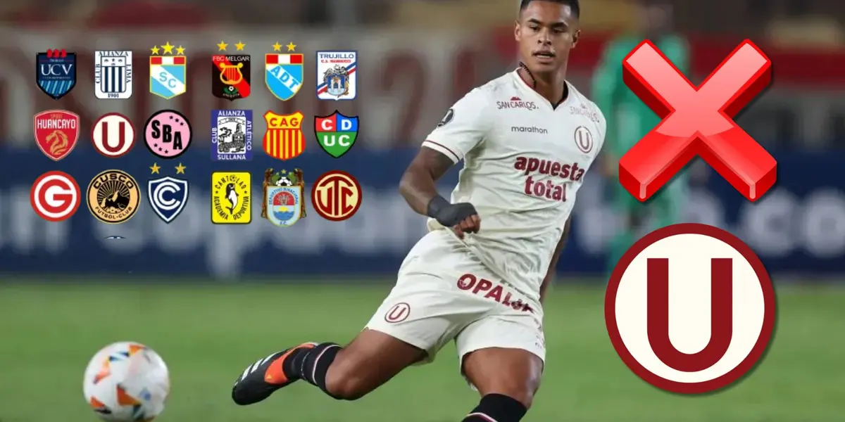 Christopher Olivares jugando con la camiseta de Universitario de Deportes