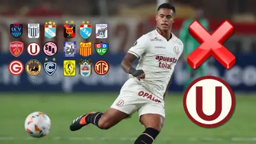 Christopher Olivares jugando con la camiseta de Universitario de Deportes