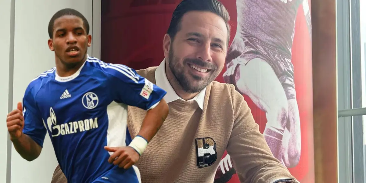 Claudio Pizarro, al lado Jefferson Farfán con la camiseta del Schalke 04. FOTO: Global Times