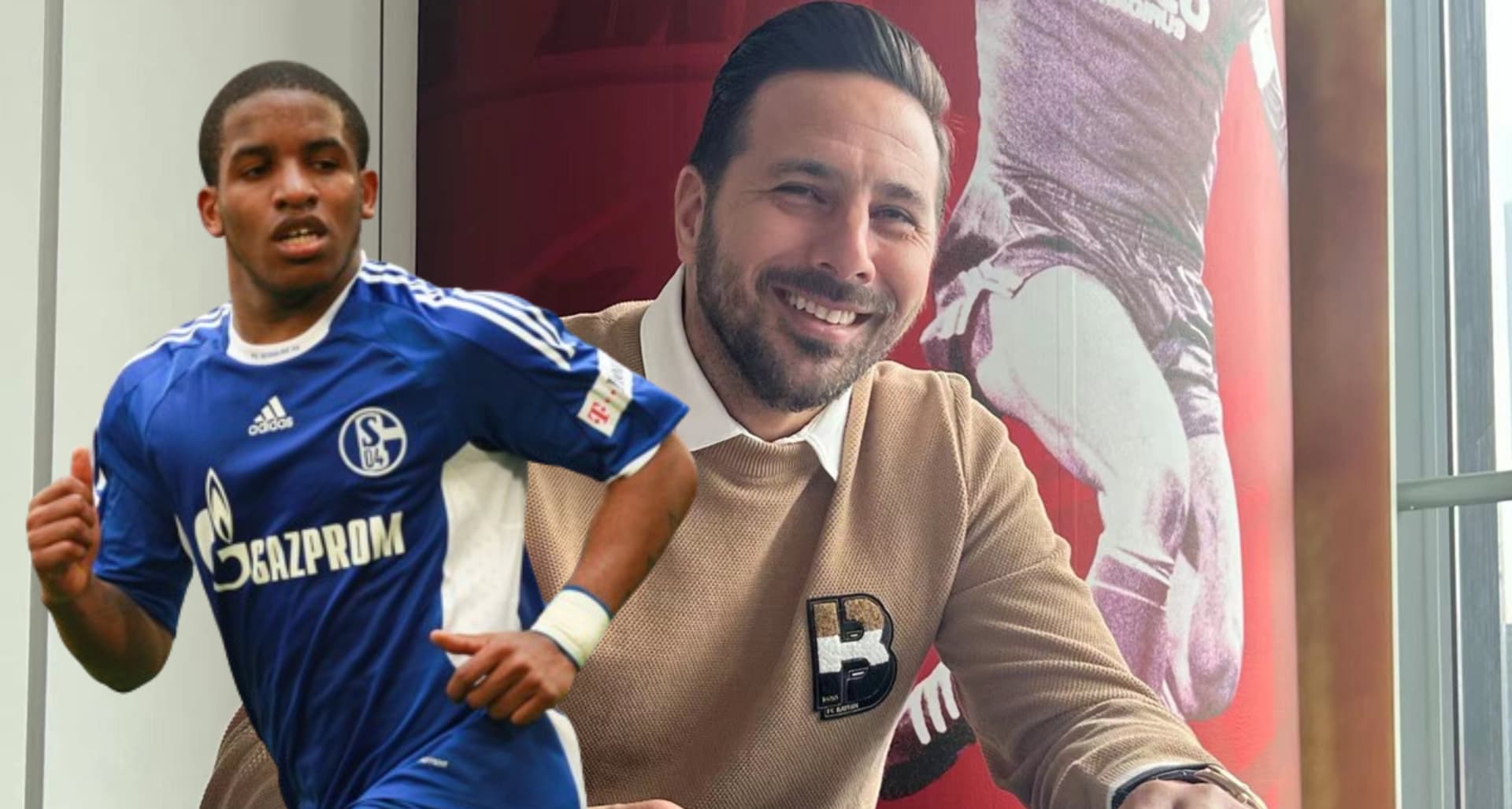 Claudio Pizarro, al lado Jefferson Farfán con la camiseta del Schalke 04. FOTO: Global Times