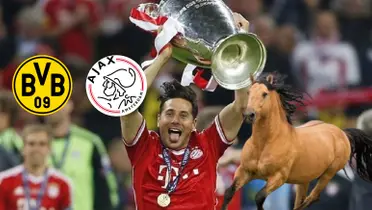 Claudio Pizarro celebrando con el Bayern Múnich levantando la Champions League. FOTO: RPP