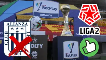 Copa y pelota de la Liga BetPlay Dimayor de Colombia