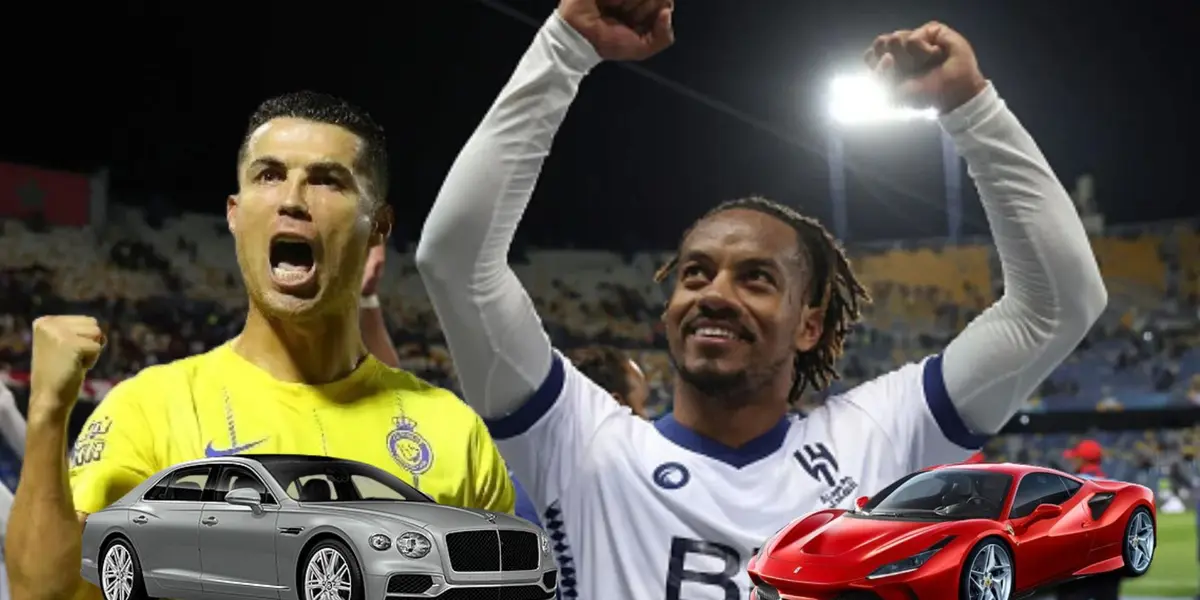 CR7 maneja un Bentley de $250 mil y mira la lujosa colección de autos de Carrillo en Arabia