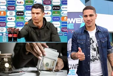 Cristiano Ronaldo retiró dos botellas del refresco más conocido en el mundo y tendría drásticas sanciones, mientras Paolo Guerrero gana millones por exhibir dichos productos.