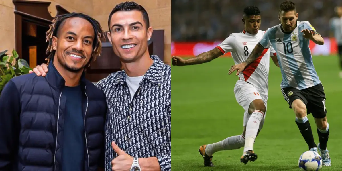 Cristiano Ronaldo sigue a Carrillo, mientras Messi admira a un jugador peruano