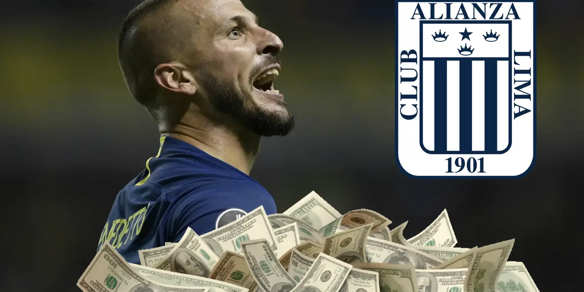 Darío Benedetto celebrando gol con Boca Juniors