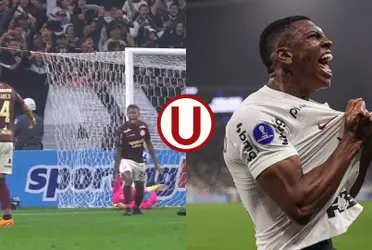 Delantero crema explotó contra Alfonso Barco en el gol del ‘Timao’