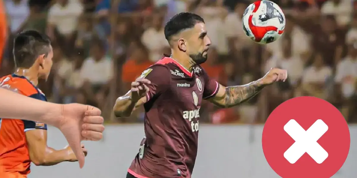 Di Benedetto mirando el balón