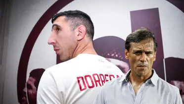 Diego Dorregaray en su presentación en la U y Fabián Bustos molesto