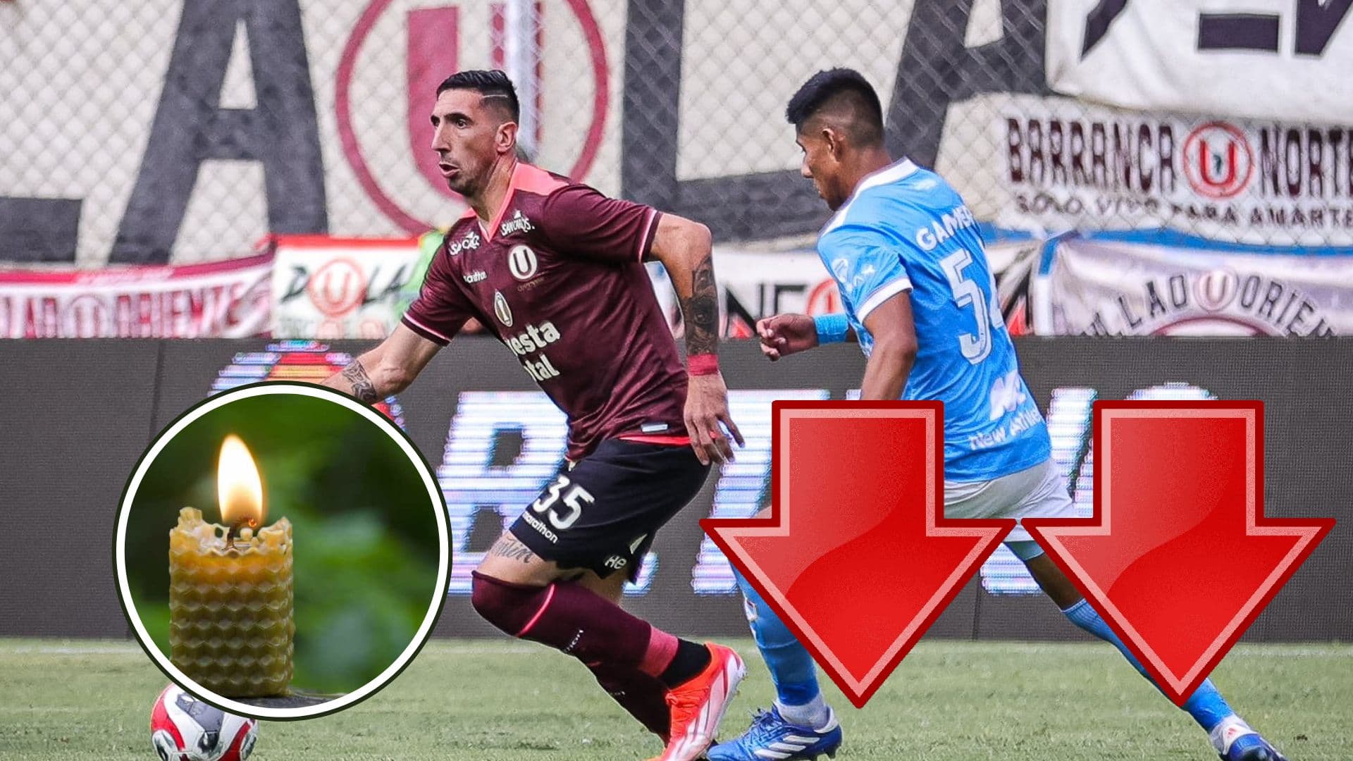 Diego Dorregaray en una acción de juego en el duelo entre ADT de Tarma y Universitario