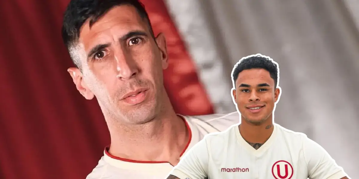 Diego Dorregaray serio y Christopher Olivares sonriendo (Foto: Universitario)