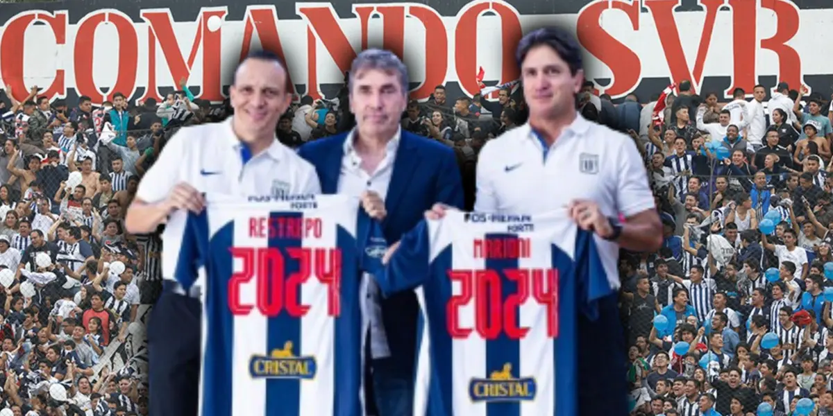 Directiva de Alianza Lima en la barra.