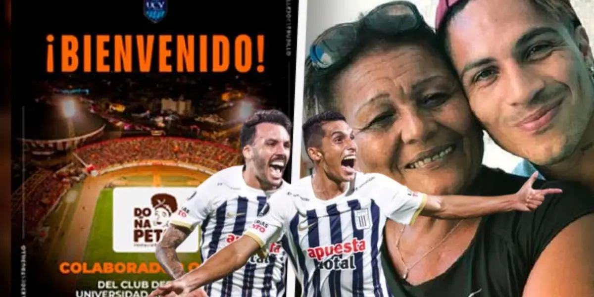 Doña Peta junto a Paolo Guerrero, en la imagen también aparece Kevin Serna festejando. FOTO: Radio Nacional