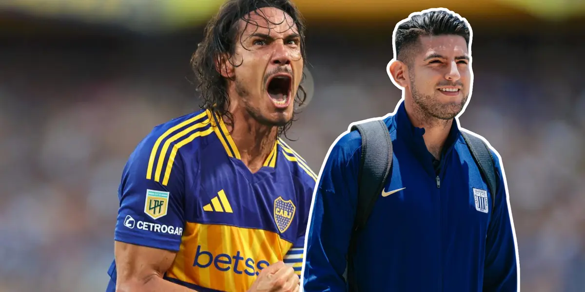 Edinson Cavani y Carlos Zambrano (Foto: El Gráfico)