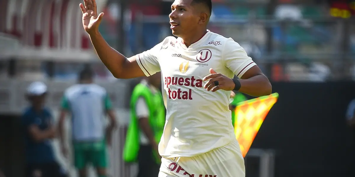 Edison Flores celebrando su gol (Foto: Universitario)