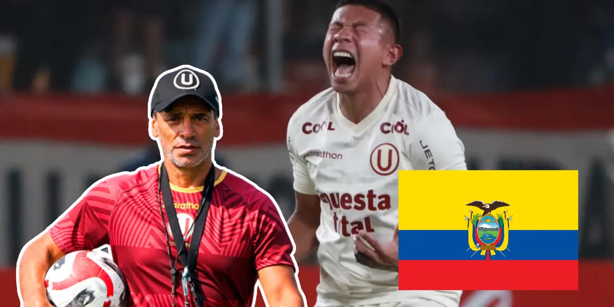 Edison Flores gritando y Fabián Bustos con el balón (Foto: Yahoo)