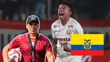 Edison Flores gritando y Fabián Bustos con el balón (Foto: Yahoo)