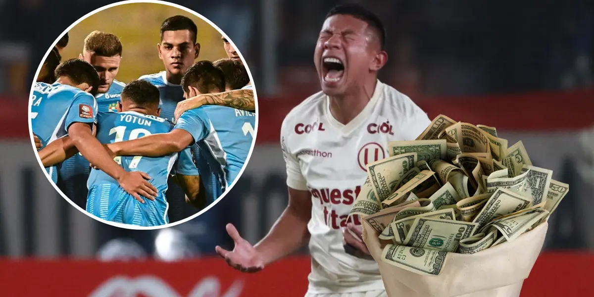 Edison Flores gritando y Sporting Cristal conversando en un rondo