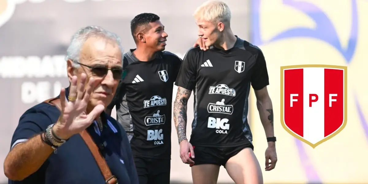 Edison Flores, Oliver Sonne y Jorge Fossati en Videna