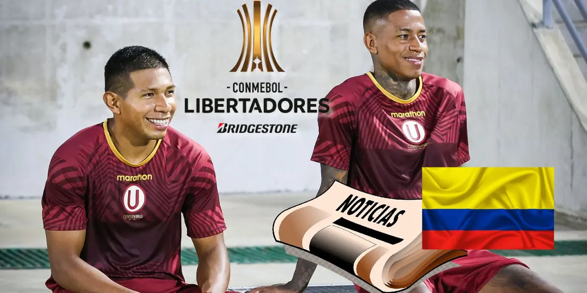 Edison Flores y Andy Polo entrenando con Universitario de Deportes