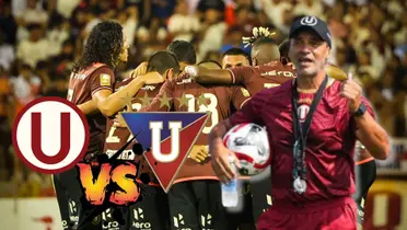 El 11 de Universitario de Deportes con Fabián Bustos dándoles indicaciones