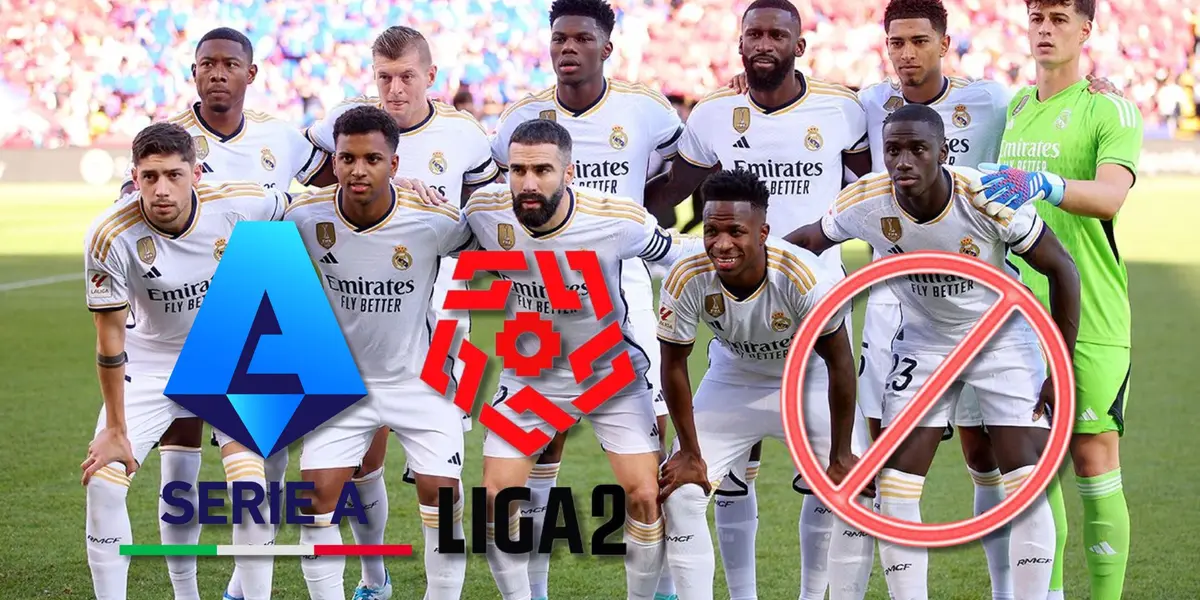 El 11 titular del Real Madrid en este 2024, logos de la Serie A de Italia y de la Liga 2 de Perú