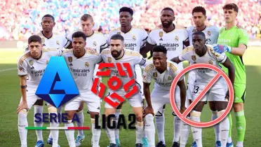 El 11 titular del Real Madrid en este 2024, logos de la Serie A de Italia y de la Liga 2 de Perú