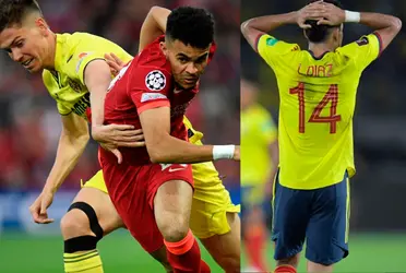 El atacante colombiano la viene rompiendo con el Liverpool en la Champions, pero en las eliminatorias un peruano lo anuló por completo