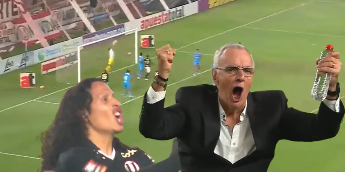 El central paraguayo abrió la cuenta en el Estadio Monumental.