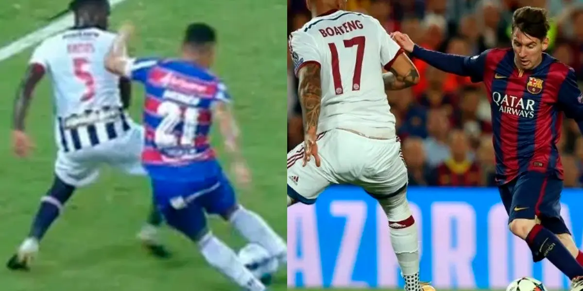 El defensor nacional quedó en ridícula en una jugada dentro del área que casi termina en gol de los locales