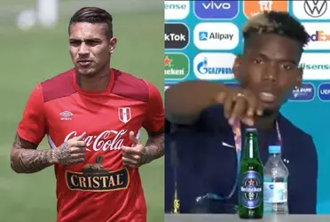 El 'Depredador' forma parte de una campaña publicitaria para una empresa local y le hace la competencia a Pogba.