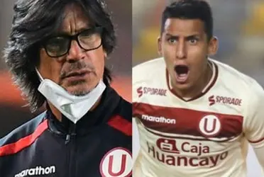 El director técnico, Ángel Comizzo no toma en cuenta a Tiago Cantoro que la rompe en los entrenamiento de Universitario de Deportes