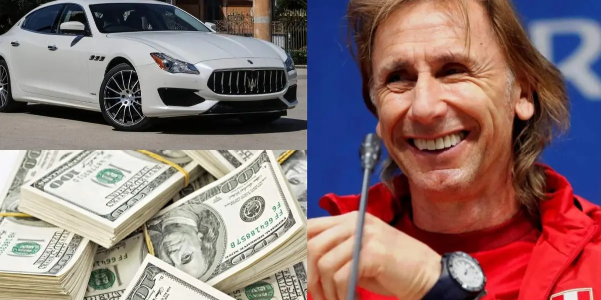 El entrenador de la Selección Peruana, Ricardo Gareca, gana 3 millones de dólares en la Bicolor con el cual se compró un auto de lujo que lo pasea por Lima.