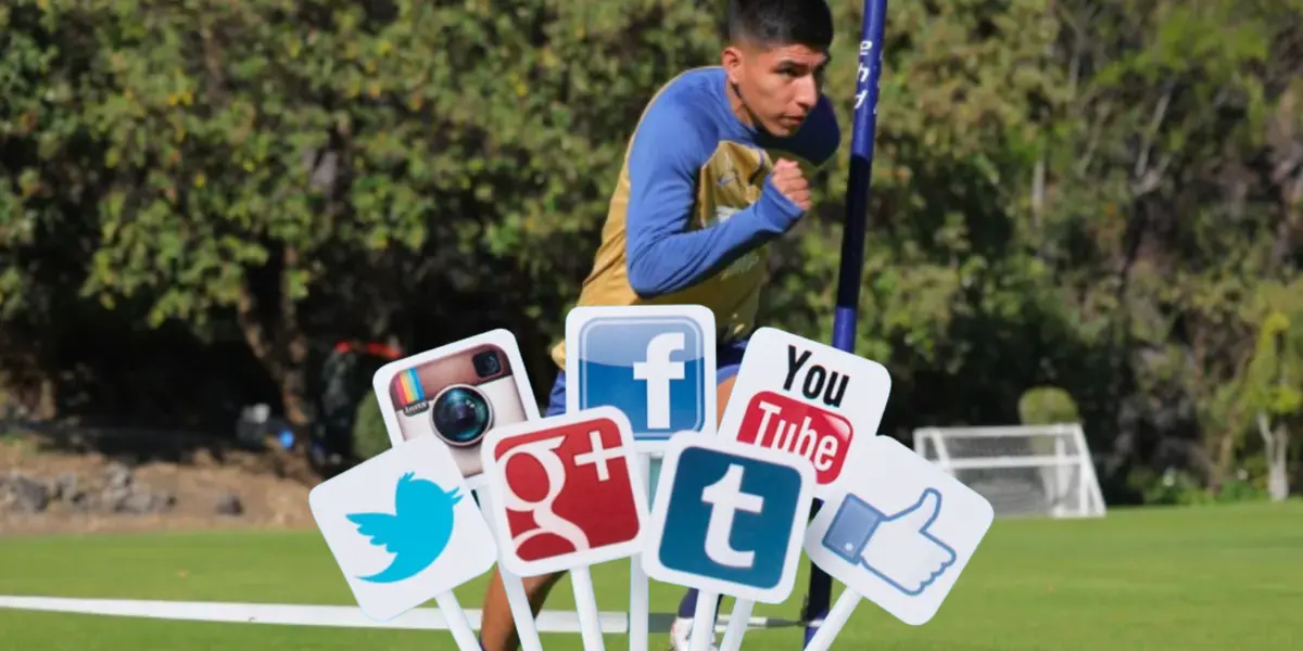 El gestó de Piero Quispe en Pumas con el cual se ganó el corazón de la hinchada. FOTO: Panamericana TV