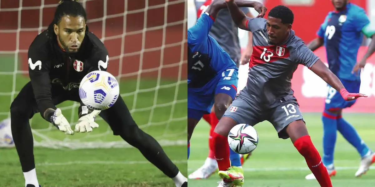 El golero de la Bicolor le dio un fuerte abrazo al jugador de Sporting Cristal antes de su debut.