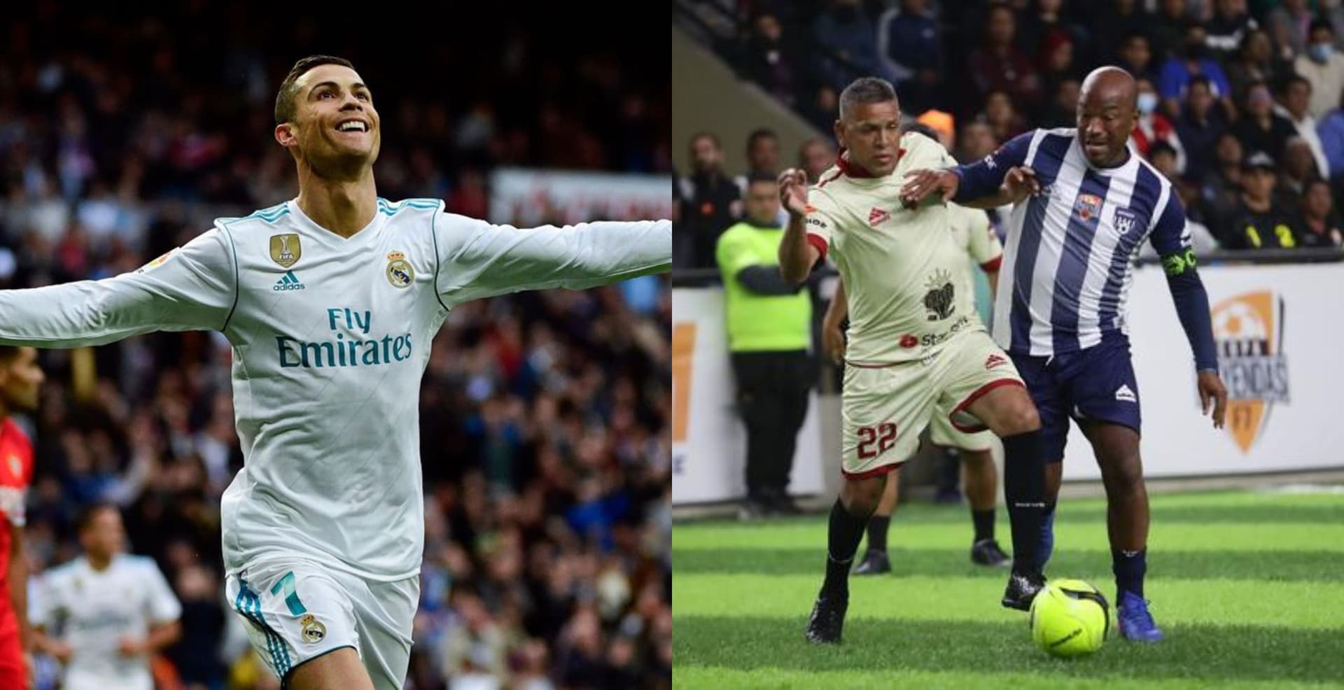 El jugador se topó con grandes figuras del fútbol mundial