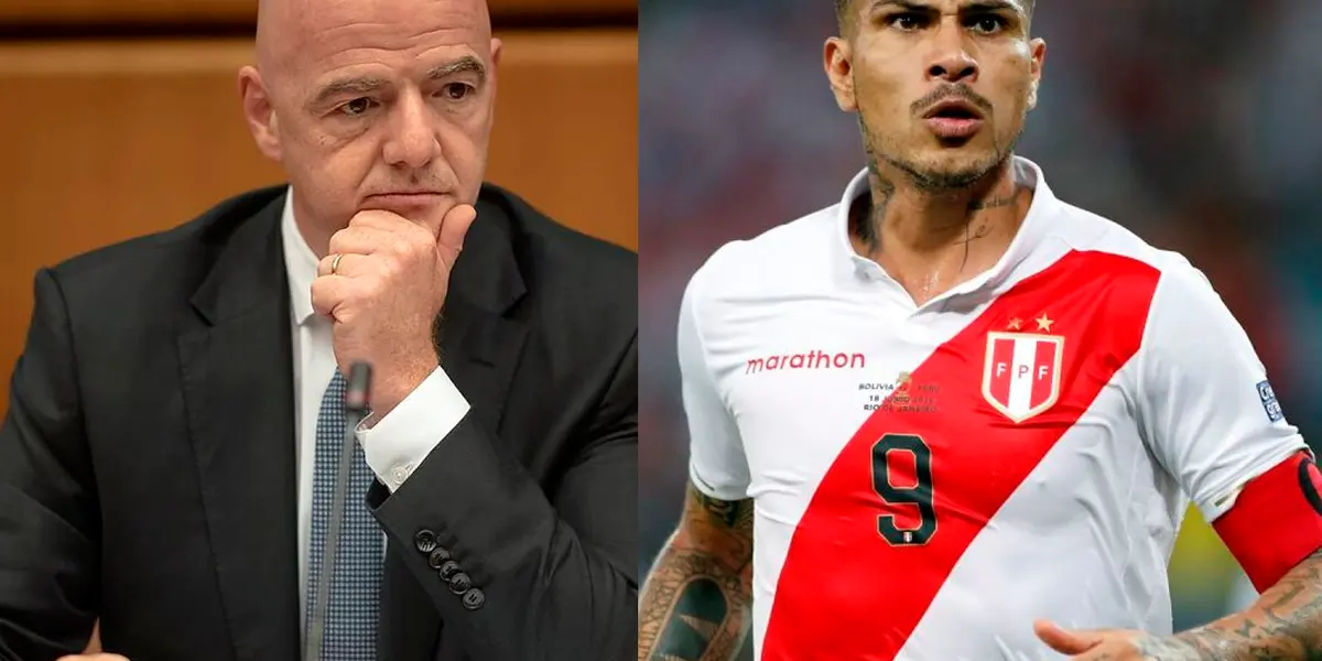 El mandamás de la FIFA no guardó las apariencias y le gritó a Paolo Guerrero