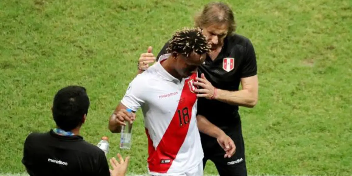 El peruano sufrió una lesión y llegaría sin continuidad al repechaje
