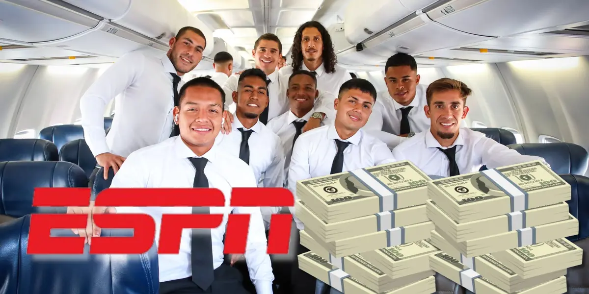 El plantel de Universitario de Deportes antes de emprender un vuelo al extranjero