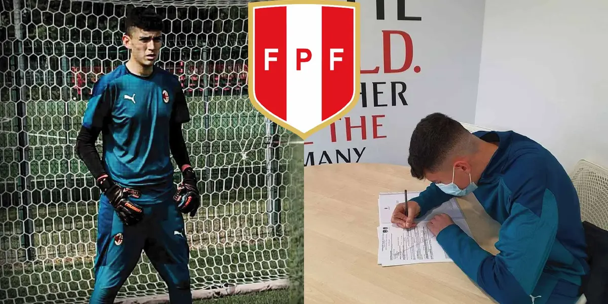 El portero de la Sub-15 del Milán aseguró que se siente contento que la FPF lo siga, pero espera una convocatoria.