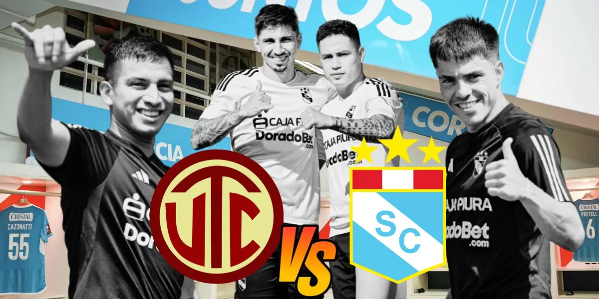 El vestuario de Sporting Cristal acompañado de Távara, Cazonatti, Pretell y Gonzáles