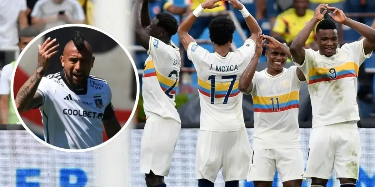 El volante chileno no podía creer como goleaban a su selección