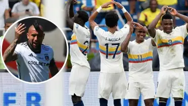 El volante chileno no podía creer como goleaban a su selección