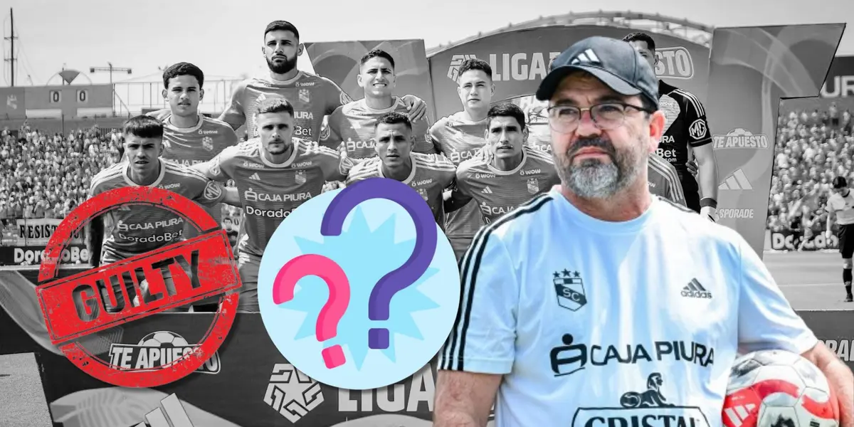 Enderson Moreira observando a sus jugadores de Sporting Cristal