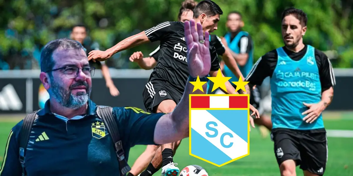 Enderson Moreira observando los entrenamientos de Sporting Cristal en La Florida