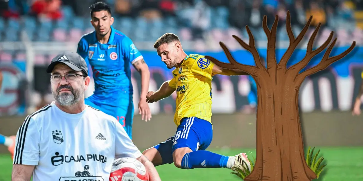 Enderson Moreira observando una jugada del duelo entre Garcilaso vs Cristal