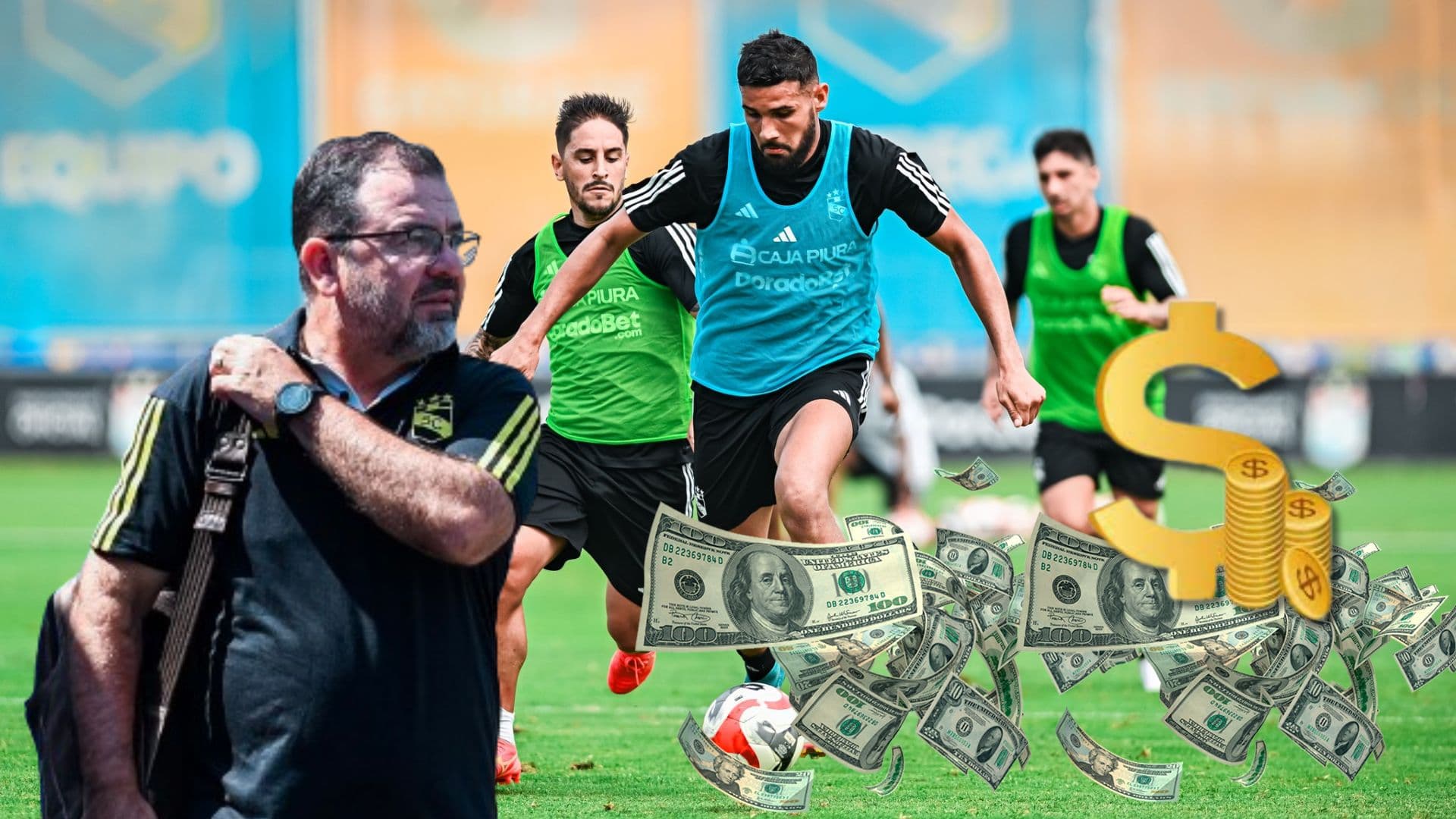 Enderson Moreira viendo los entrenamientos de sus jugadores en La Florida