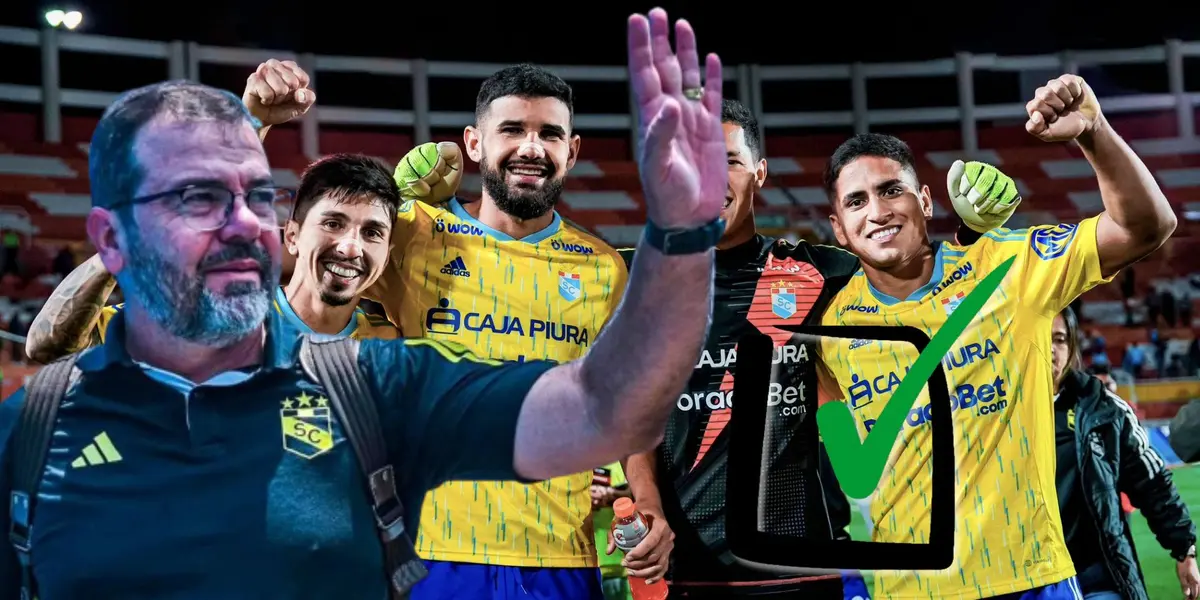 Enderson Moreira y detrás la celebración de varios jugadores rimenses en el Cusco