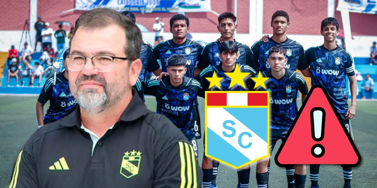 Enderson Moreira y detrás uno de los equipos inferiores de Sporting Cristal